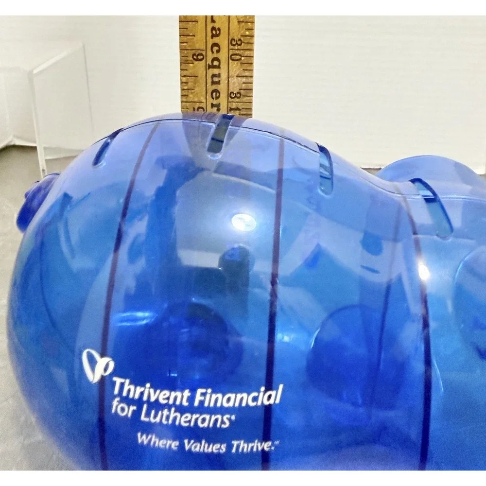 Money Savvy Pig Teaching Piggy Bank SAVE SPEND DONATE INVEST Blue **piggy Only**